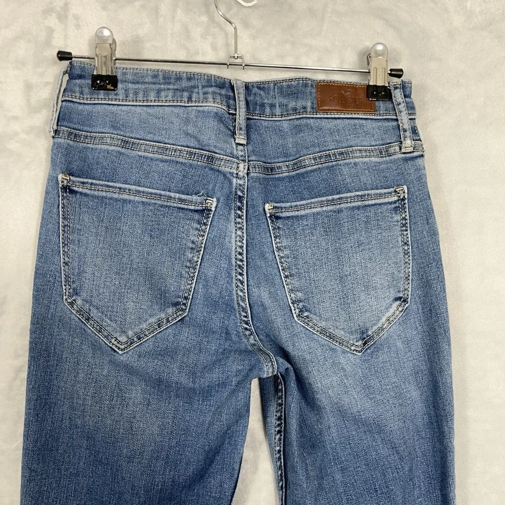 Hollister‎ High Rise Vintage Flare Jeans Stretch Y2K Retro Patch Multi Panel 3R